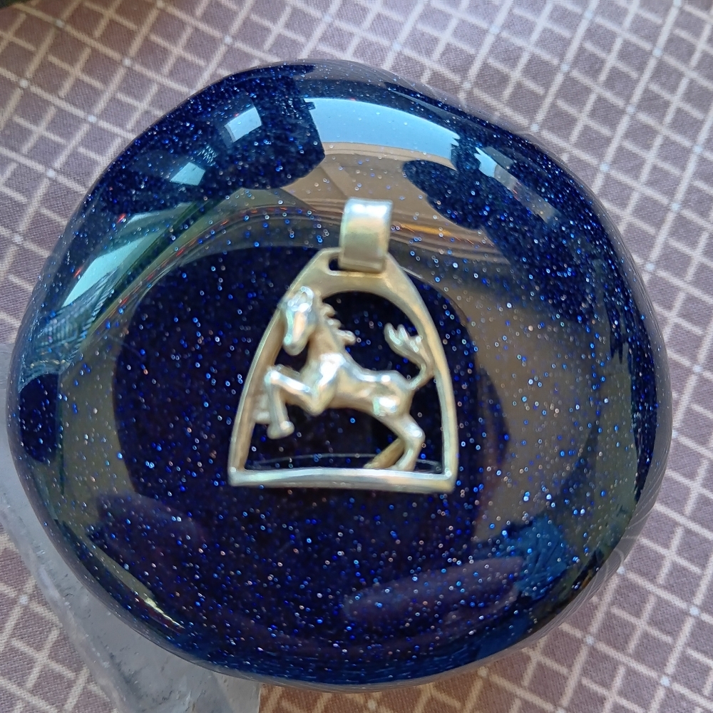Sterling Horse With Stirrup Charm, Older Piece.